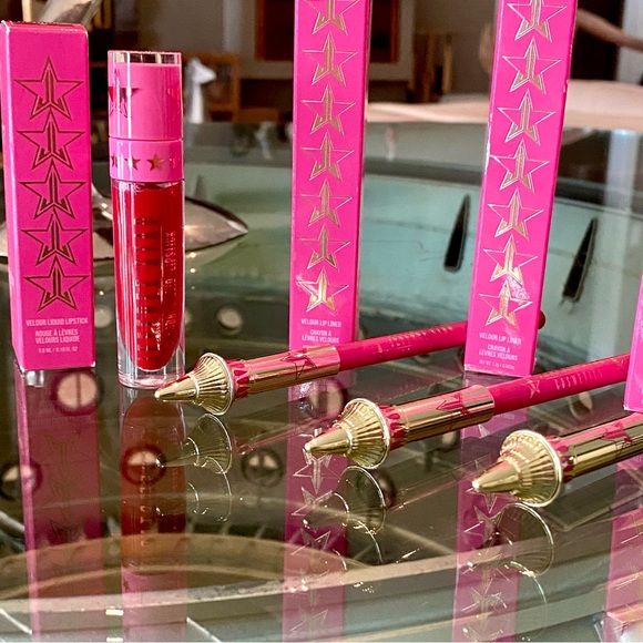 JEFFREE STAR ⭐️Makeup BUNDLE. Red & Pink Lipliners, Lipstick in ‘RedRum’ PLUS 🙌 - Picture 3 of 16